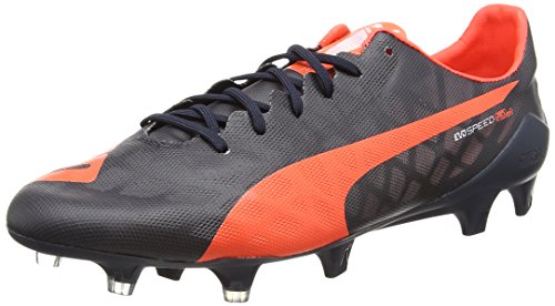 Puma evoSPEED SL FG, Herren Fußballschuhe, Blau (total eclipse-lava blast-white 02), 45 EU (10.5 Herren UK)