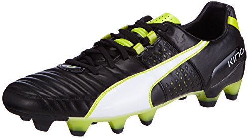 Puma King II FG, Herren Fußballschuhe, Schwarz (black-white-sulphur spring 04), 42 EU (8 Herren UK)