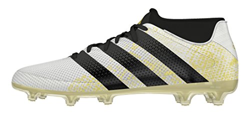 adidas Herren Ace 16.2 Primemesh FG/AG Fußballschuhe, Weiß (Ftwr White/Core Black/Gold Met.), 42 2/3 EU