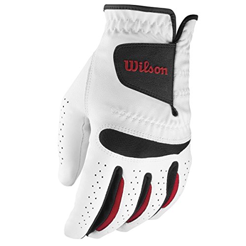 WILSON Herren Golf Handschuh Feel Plus MLH, Weiß, M, WGJA00064M